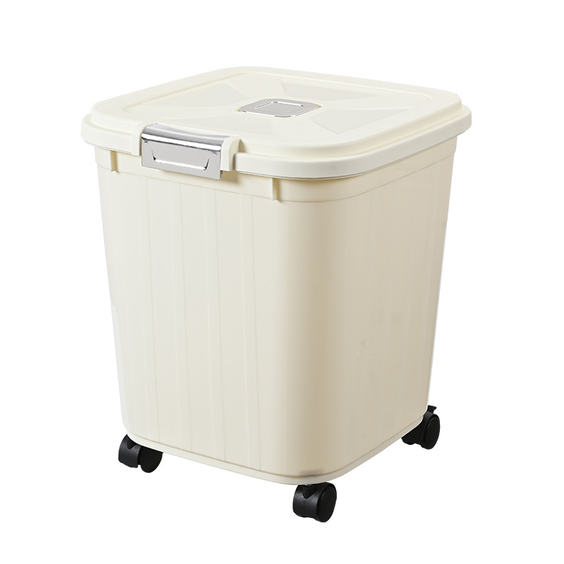 20kg cat food storage bucket dog food 30kg large capacity sealed insect-proof moisture-proof household storage pet food storage bucket
