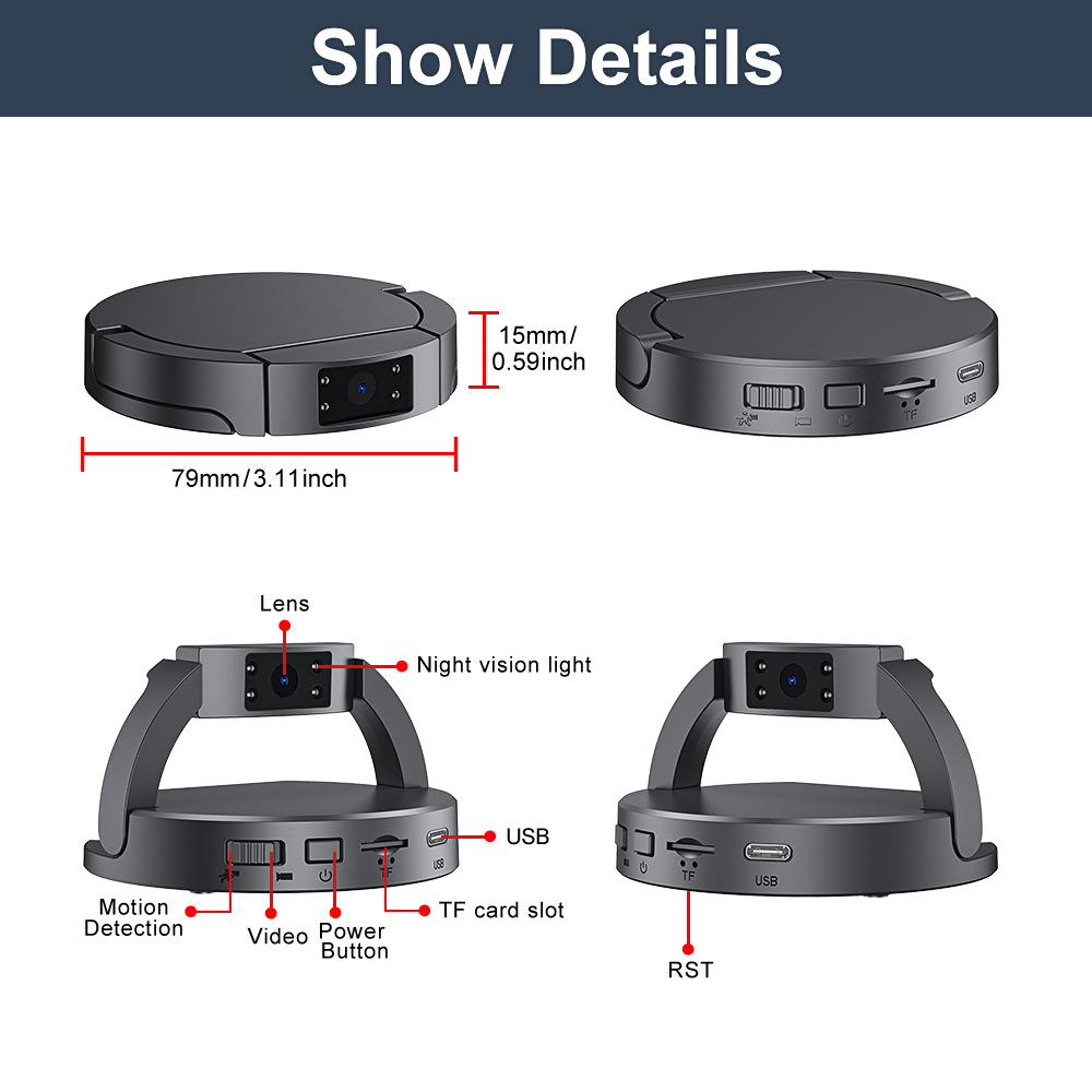 MD35 Desktop Camera Desktop Camera Meeting Record Parking Card Video Photography 1080P