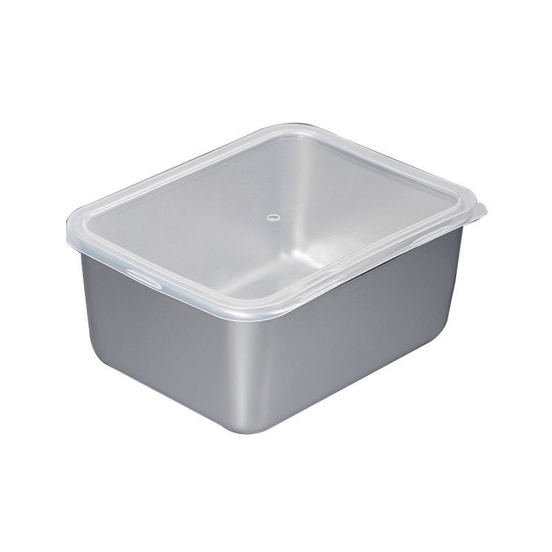 Stainless Steel Square Crisper Food Crisper Snack Plate Refrigerator Refrigerated Fruit Dish Storage Box