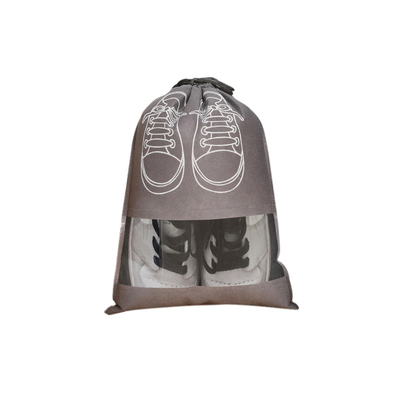 Spot Non-woven Shoe Bag Travel Dustproof Bundle Pocket Clothes Shoes Storage Bag Seasonal Shoes Drawstring Bag Household