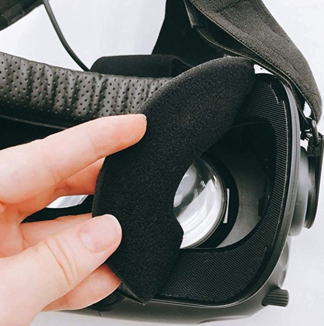 VR Special Breathable Sponge Pad Eye Mask Non-One-time Eye Mask Accessories PU Leather Eye Mask 3D Black Eye Mask Cover