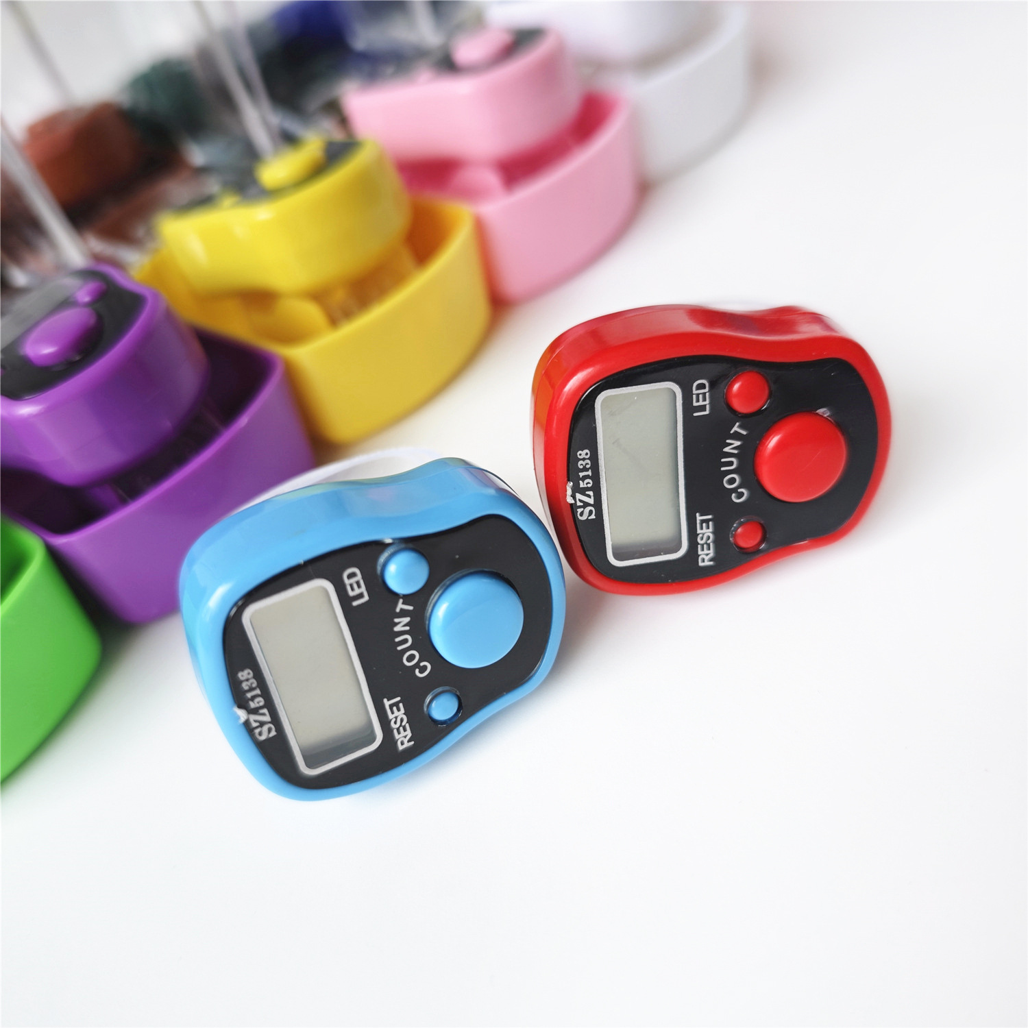 Factory Supply New Luminous Counter Digital Digital Display Ring Type Finger Counter Finger Counter