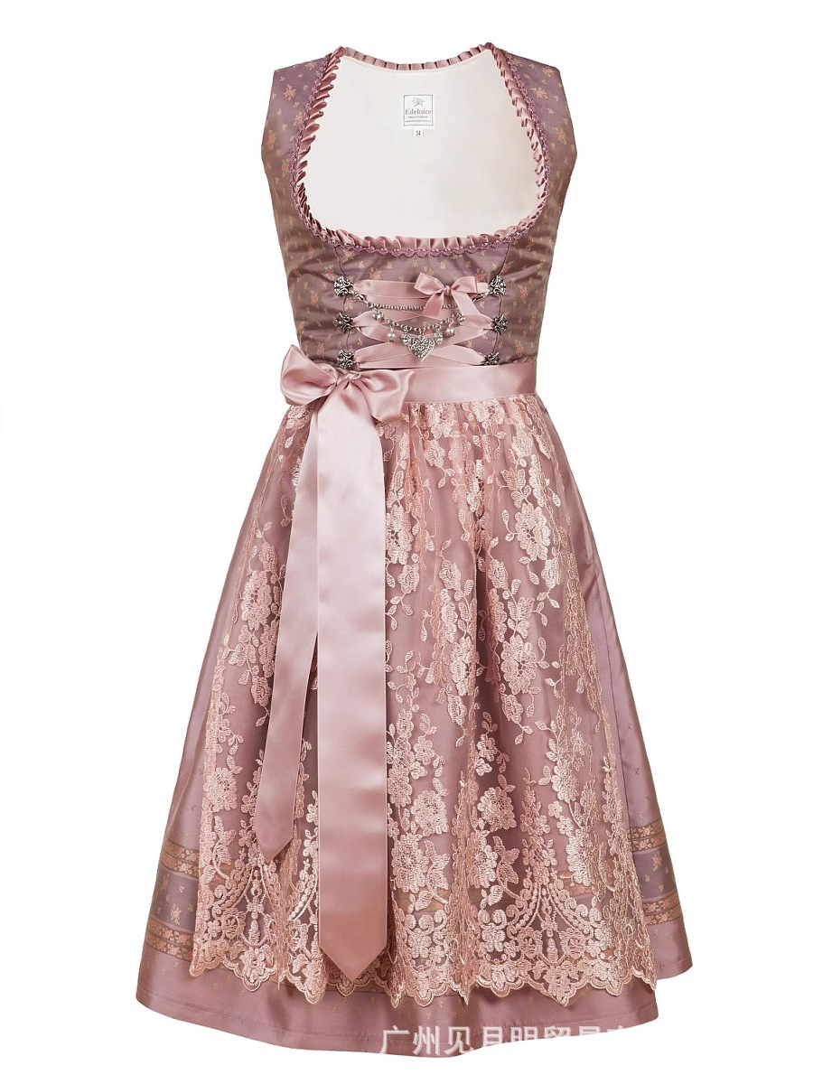 Внешняя торговля, новая горячая модель немецкого баварского женского платья для Октоберфеста 2025, комплект из двух частей