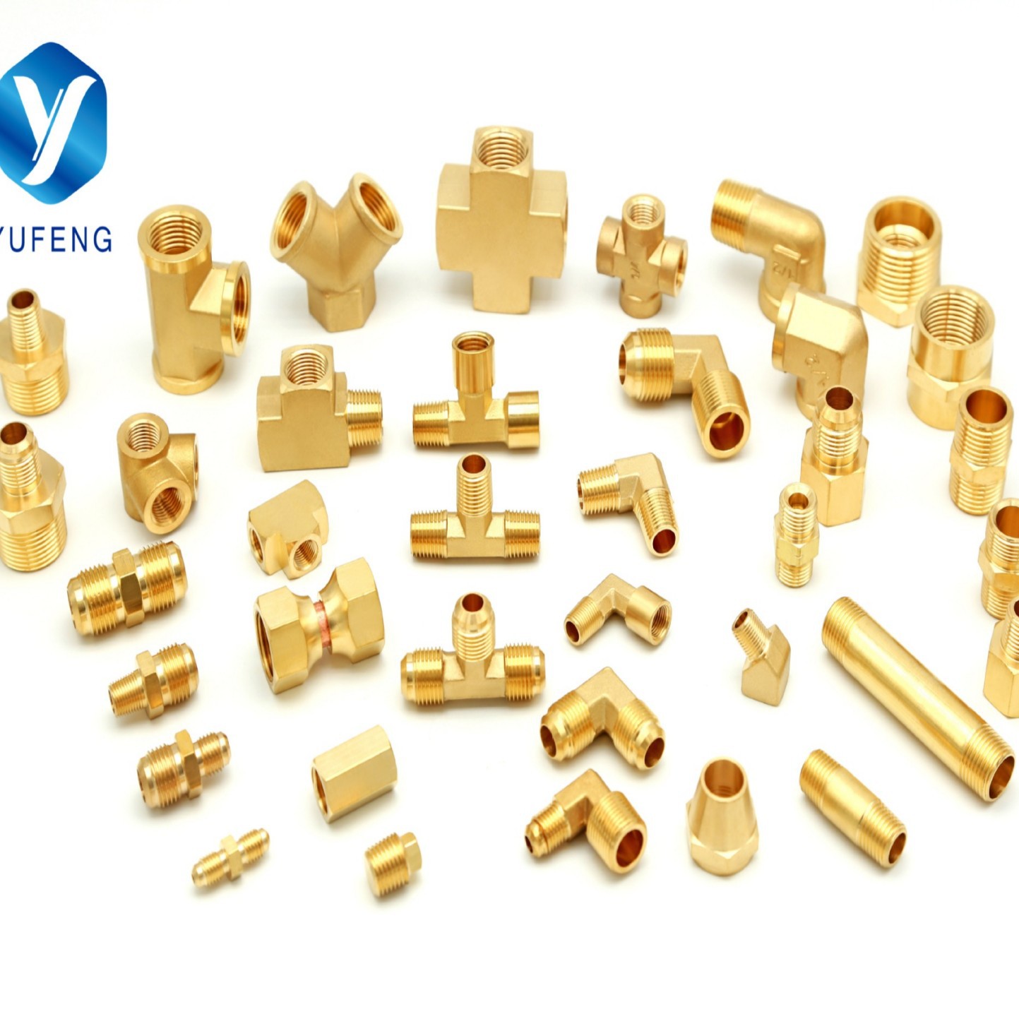 4-Point Connector with Internal and External Threads, Direct Internal Thread Tee, 6-Point to 4-Point Copper Reducer, Four-Point Water Pipe Plumbing Fittings