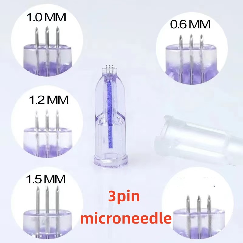 0.6mm,1.0mm,1.2mm,1.5mm 3 pin Hand Injection Self Injection Nanosoft needle Display