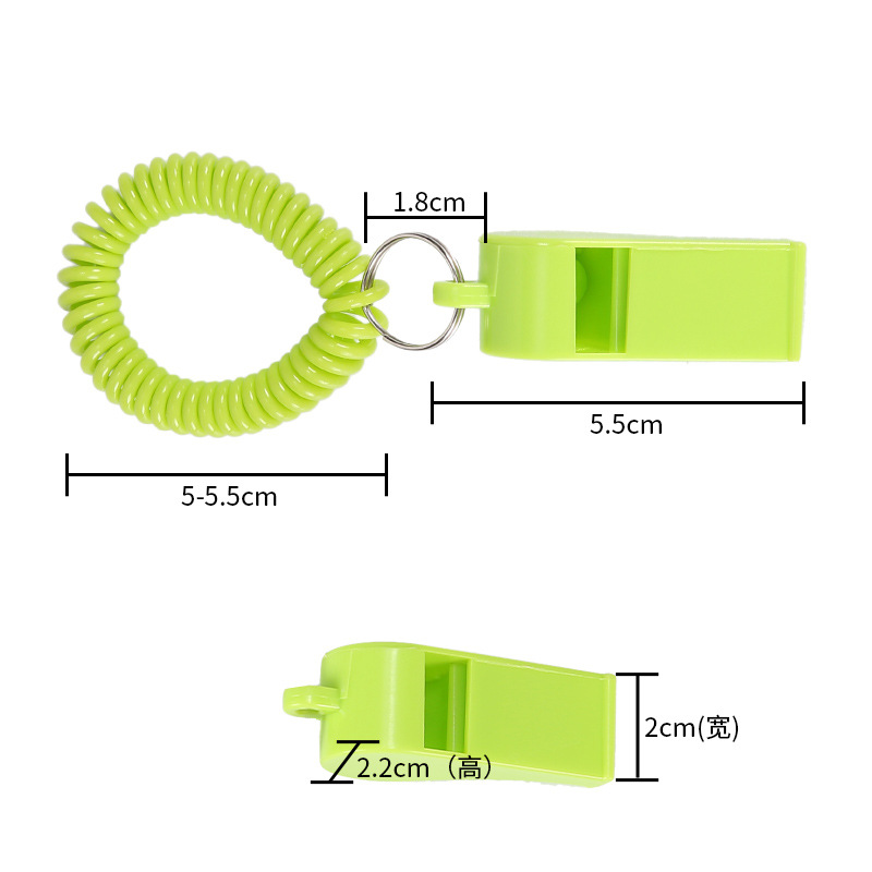 Plastic outdoor children's toys come on whistle referee whistle fans lanyard sports event survival whistle