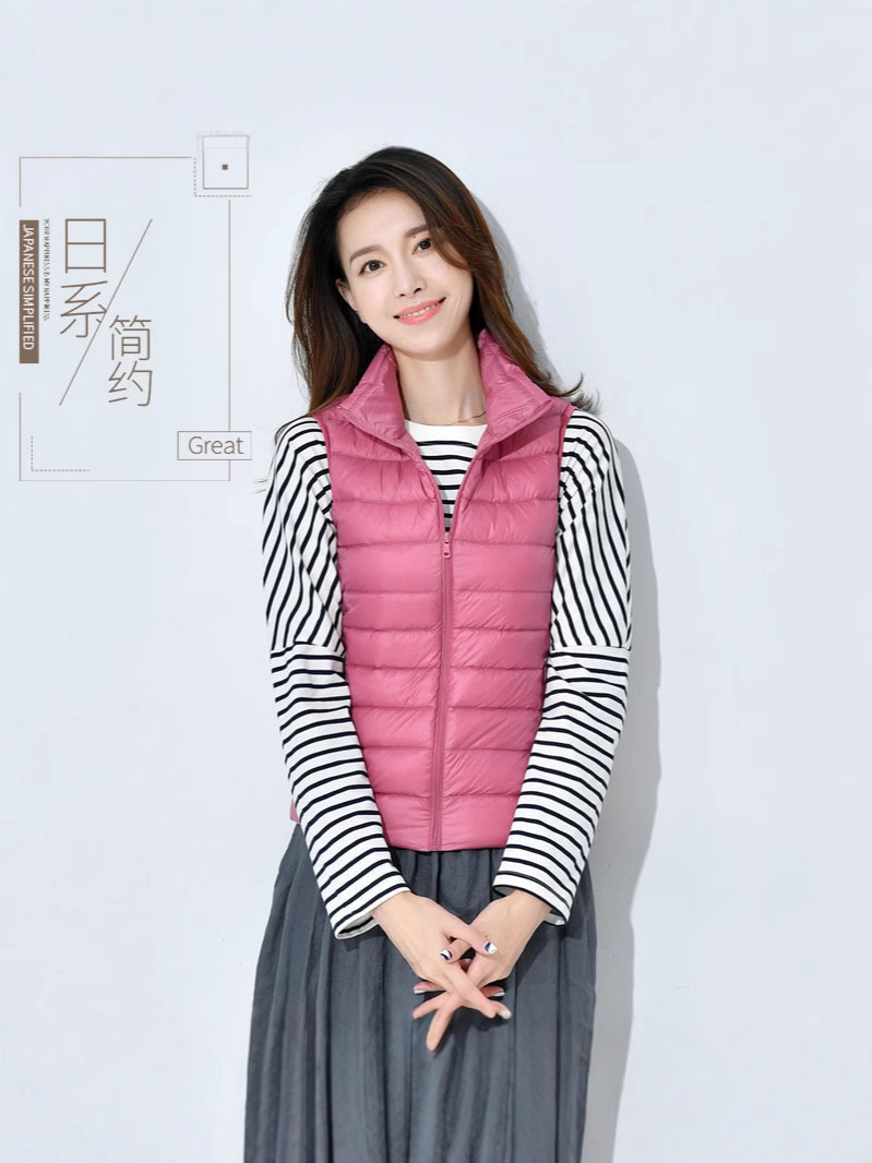 Короткий пуховик-жилет для женщин, легкий пуховик, зимний жилет, женская верхняя одежда