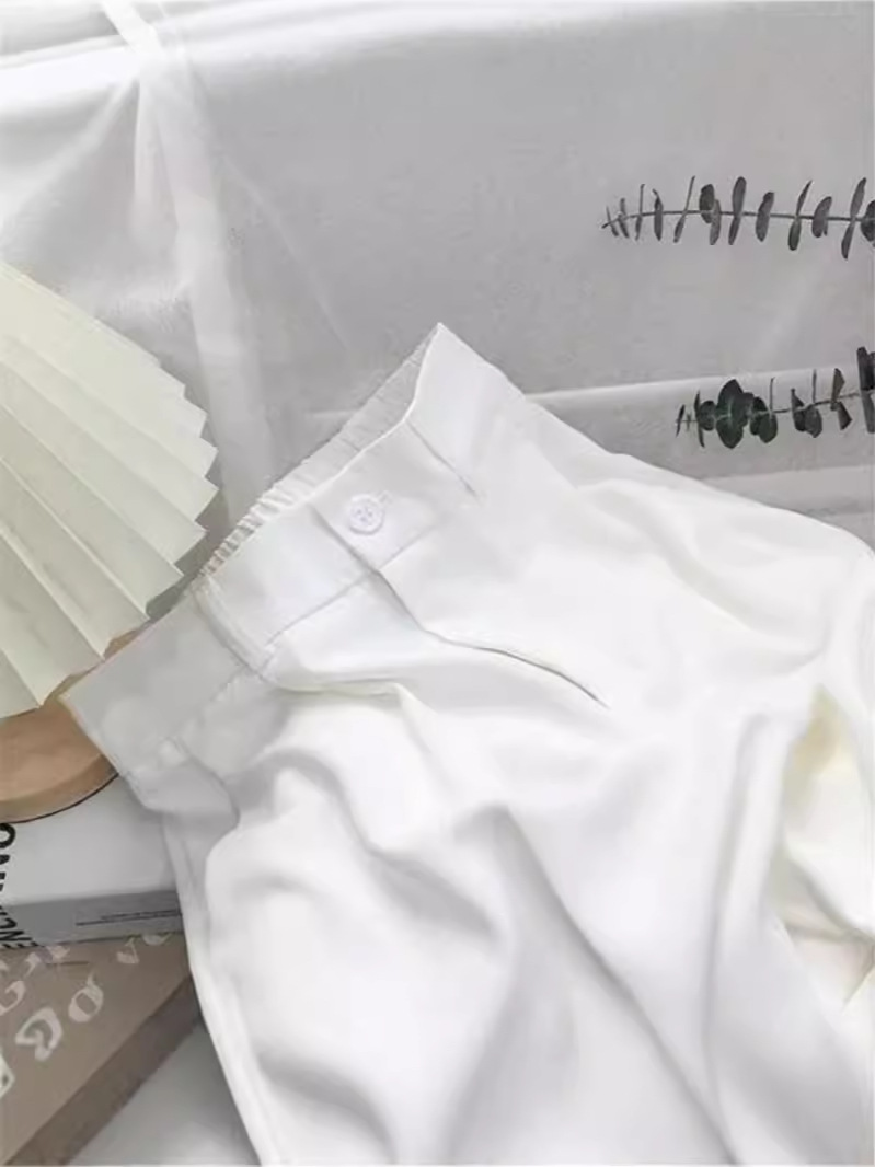 Women's 2024 Pants for Spring and Autumn New Korean Style Design Niche High Waist Loose Slimming Straight Leg Wide Leg Casual Pants