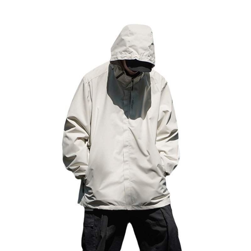 TikTok Rusk Men's Spring and Autumn Summer Outdoor Jacket Men's Three-in-One Hiking Mountaineering Jacket Pure Simple Windbreaker