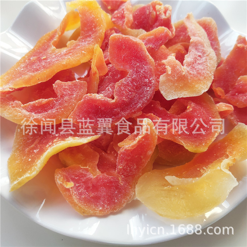 [Blue Wing Food] Оптовая продажа сушёной папайи, кусочки красной папайи, закуски из папайи