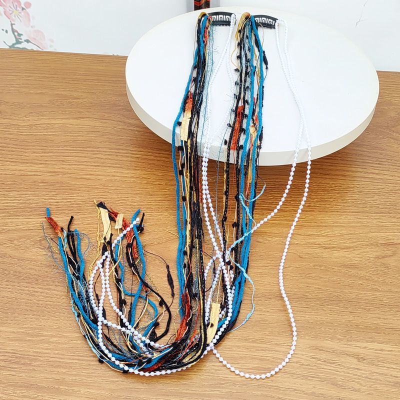Desert Wind Niche Chinese Style Colorful Rope Braided Hair Rope Popular Ethnic Style Photo Headwear Wholesale