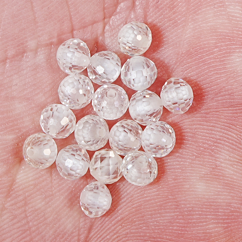 Моиссанит новый DIY ручная работа сферические бусы аксессуары с отверстиями оптовая цена белые земные ограненные свободные бусины
