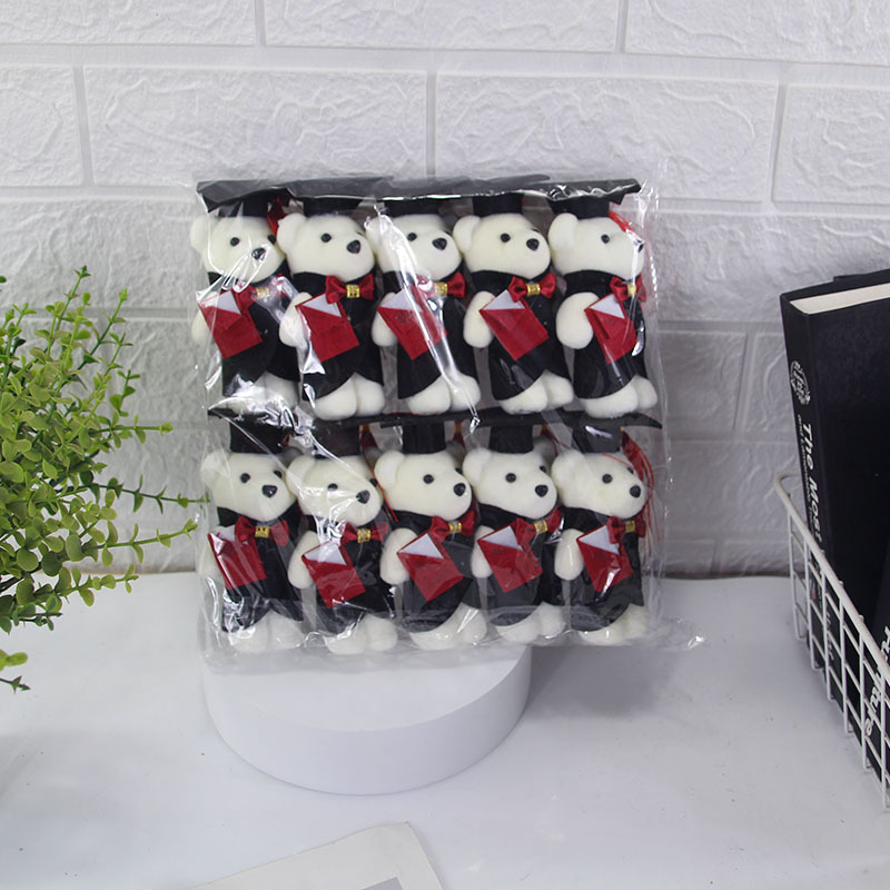 Student Gift wholesale graduation bear men's and women's bear doctor bear doll Teacher's Day gift Cartoon Doll bouquet