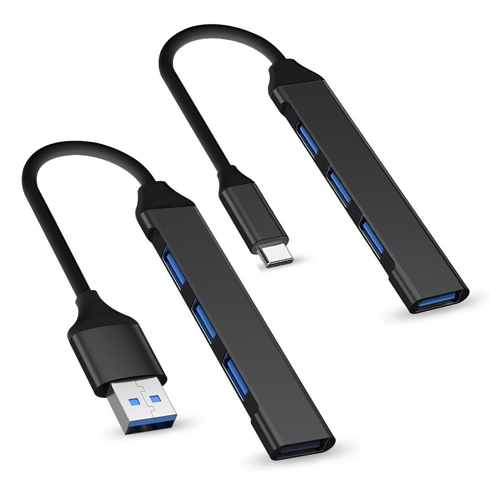 Черная USB док-станция USB 3.0 хаб компьютерный сплиттер адаптер Type-C