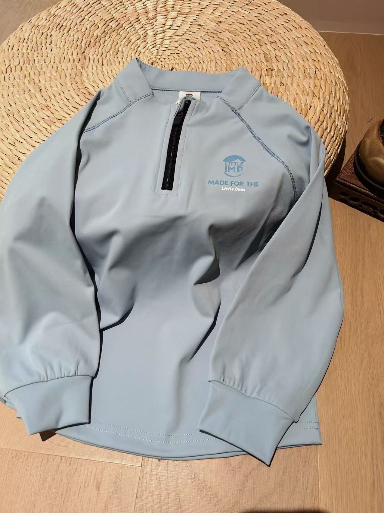 Spot 2025 Spring Outdoor Half-Zip Naked Moisture-Wicking Quick-Drying Long-Sleeved Sports t for Boys and Girls in Four Colors