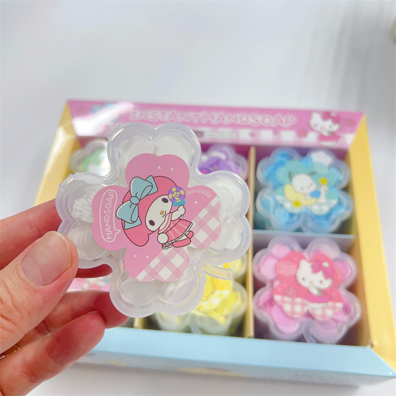 Foreign Trade Sanrio Boxed Soap Hand Washing Pieces Library Lomi Cartoon Style Disposable Creative Cute Soap Pieces