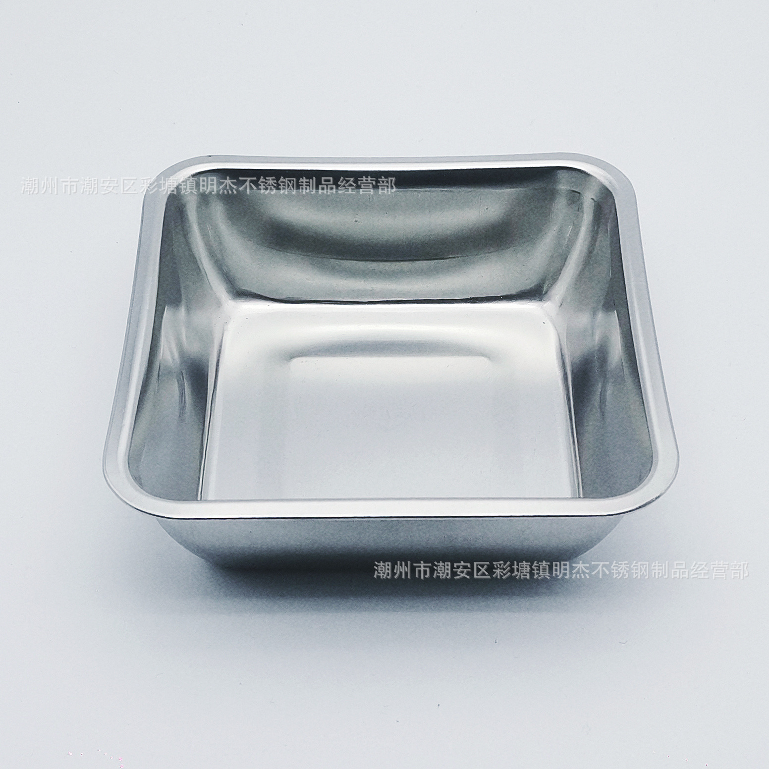 Wholesale 304 stainless steel pet inner bowl set melamine steel basin hanging cage steel bowl dog bowl square liner cat bowl dog Basin