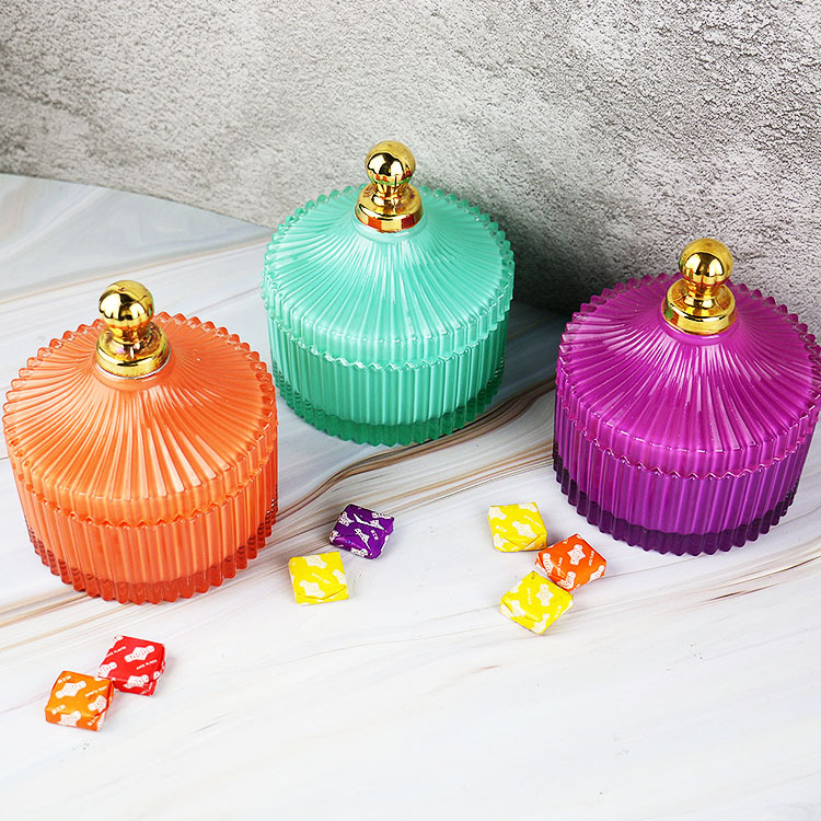 ins style transparent jewelry storage box glass jar spray color sugar jar box Mongolian bag snack storage storage