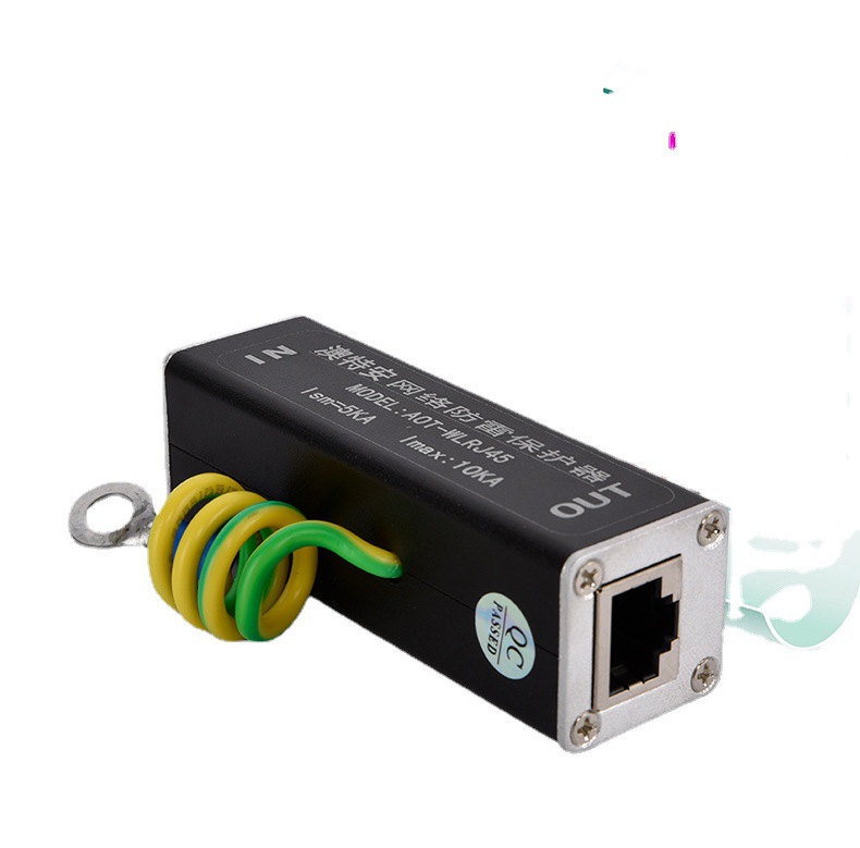 100m network lightning protection device computer network lightning protection device 100m network lightning arrester RJ45 signal surge