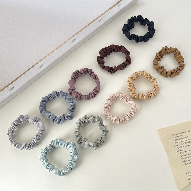 New satin small size hair ring satin temperament ponytail hair changeable hair rope headdress women do not leave marks wholesale manufacturers