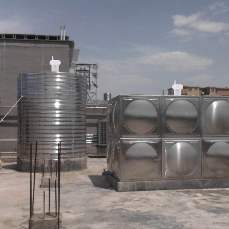 Household Ultrasonic Electronic water tank level gauge high and low water level alarm indoor digital display thermometer clock water level gauge