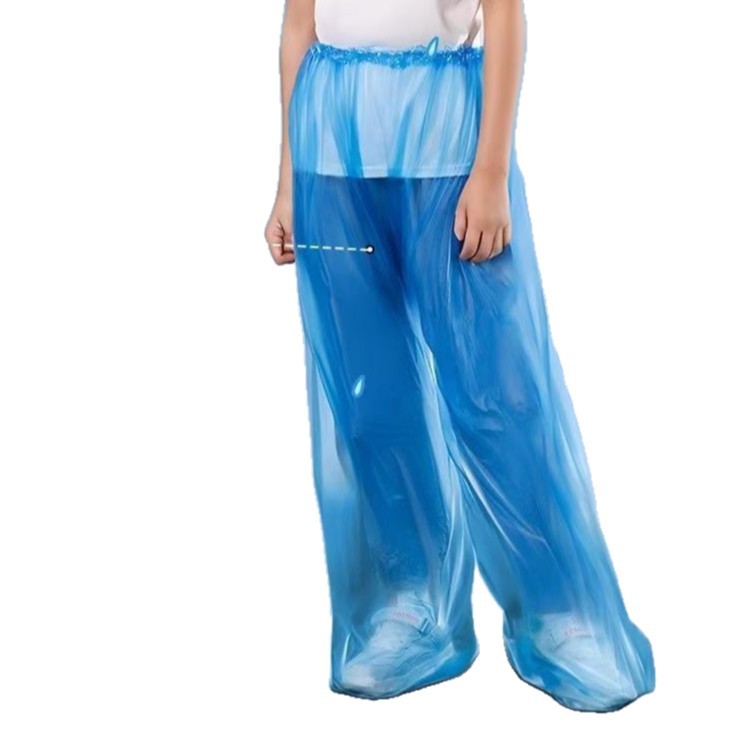 Disposable Children's Foot-Covering Rain Pants, Rainproof, Thickened Sole, Long Raincoat, Stormproof, Wholesale, Portable