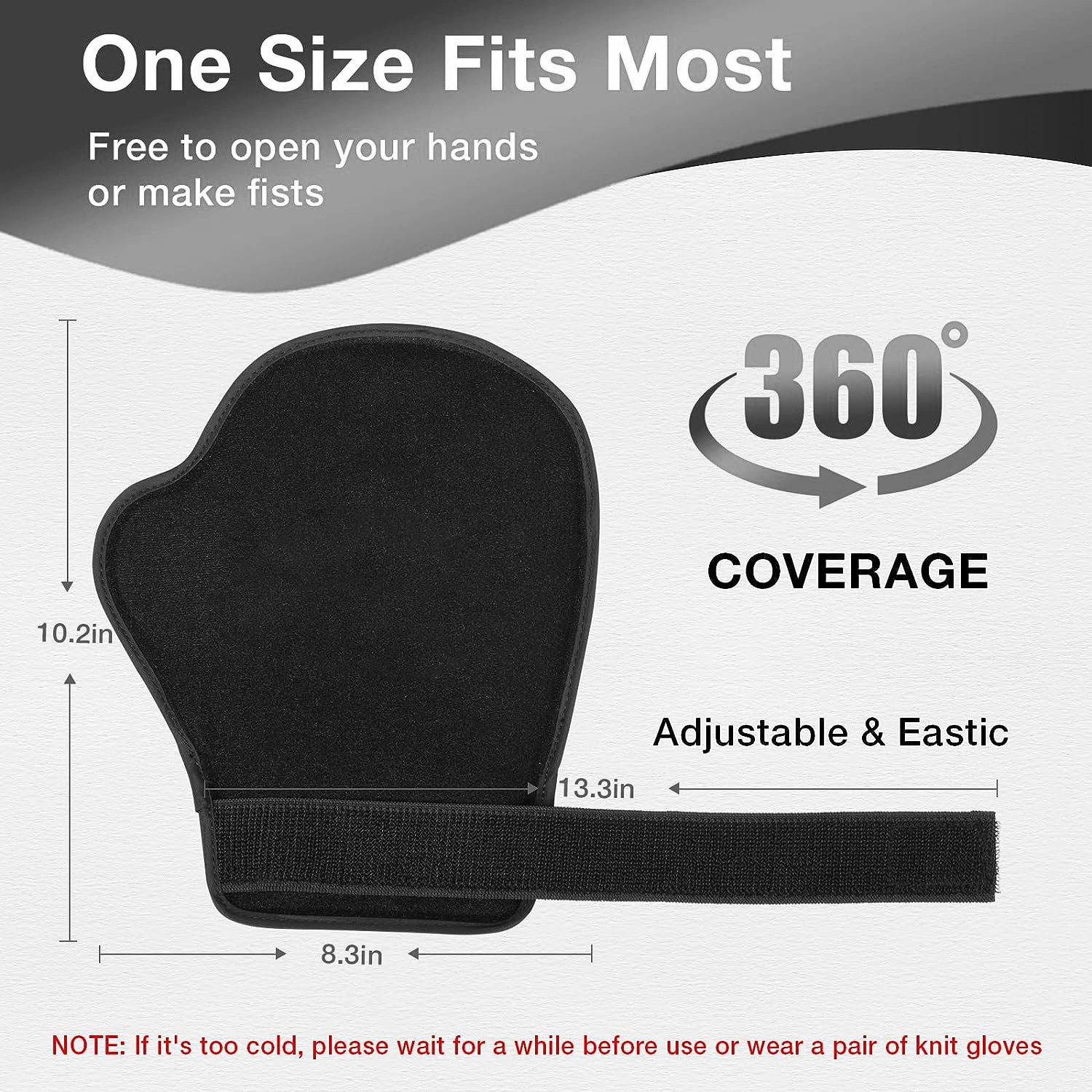 New Black Ok Cloth Material Gel Gloves for Hot and Cold Therapy, Comfortable Ice Pad, Ice Pack for Hand Pain Relief