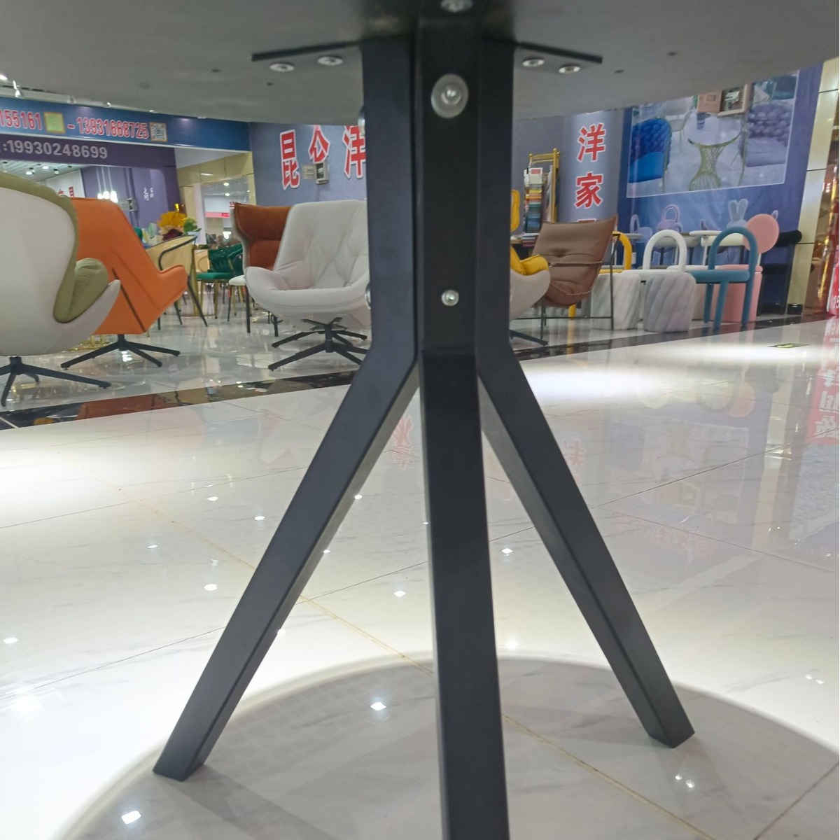 Light Luxury Modern Iron Side Table Living Room Slate Corner Table Small Coffee Table Bedside Table Round Table Simple Sofa Side Cabinet Side Table