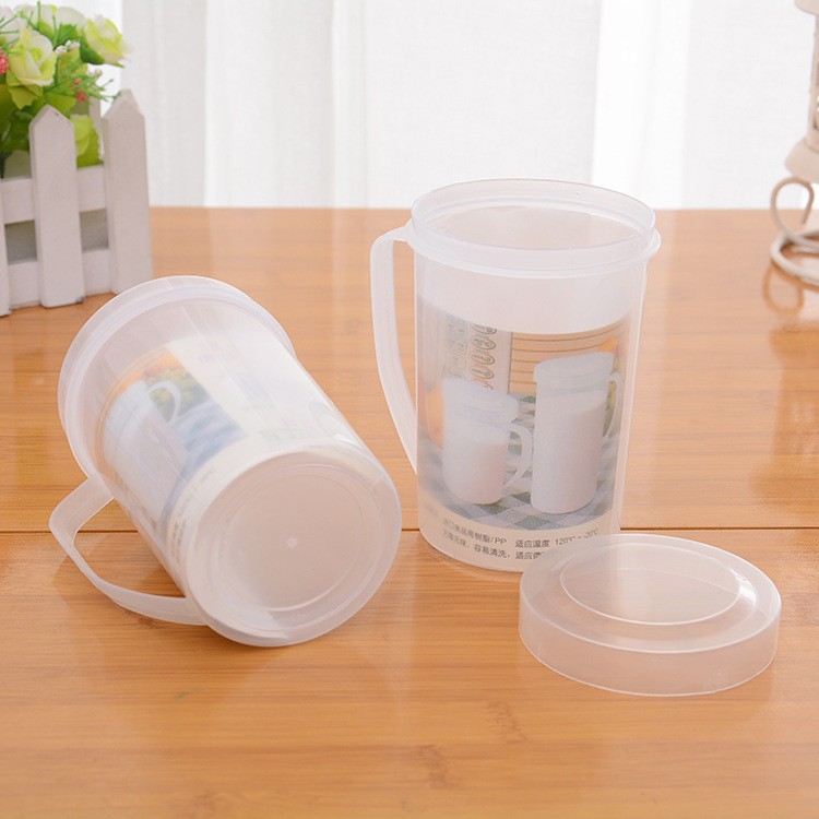Оптовая микроволновая чашка для молока с крышкой, пластиковая чашка
