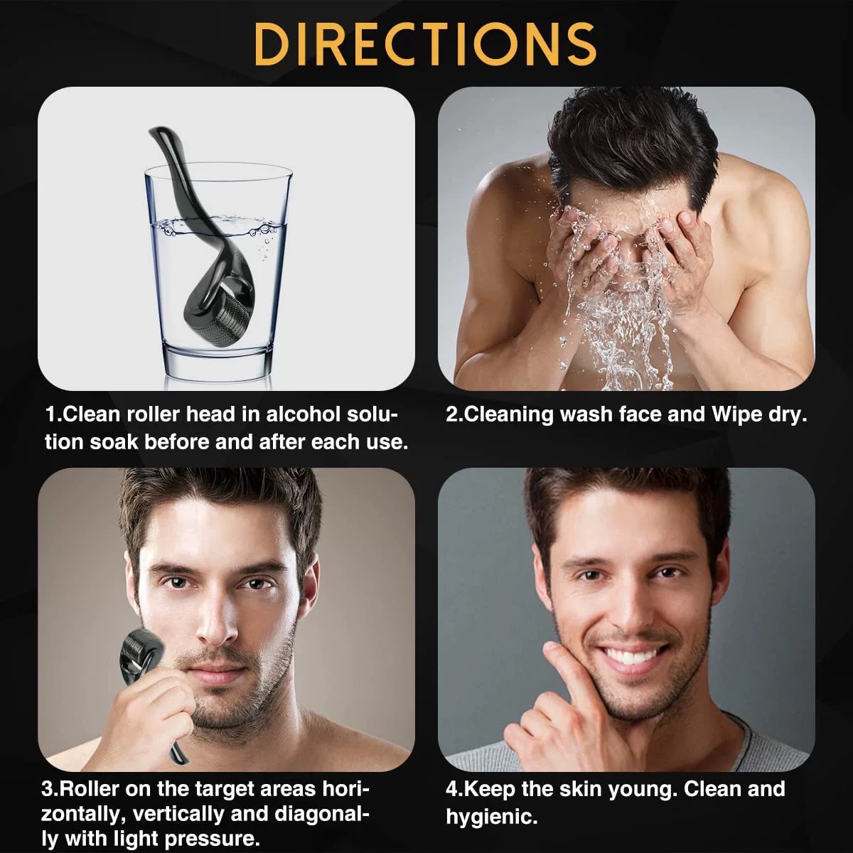 Factory direct cross-border Amazon TEMU540 needle microneedle roller independent boxed beauty massage roller tool