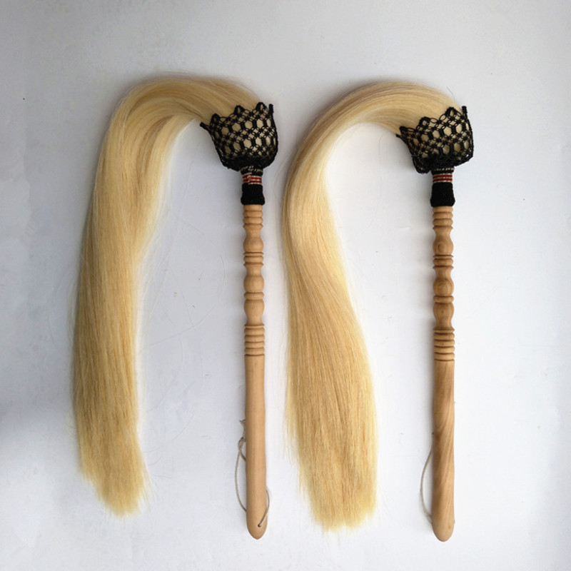 Tai Chi Buddhist Dust Imitation Ponytail Peach Wood Dust Wudang Martial Arts Practice Dust Yak Hair Fiber Silk Taoist Dust