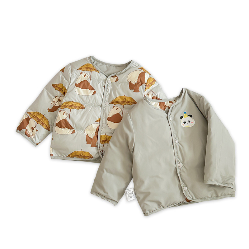 90 White Duck down Type a Infant and Toddler Winter Light down Jacket Long-Sleeved School Uniform with Kidsren's down Jacket Liner