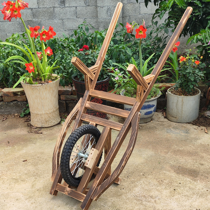 Balance Car Activity Parent-Child Stroller Game Kindergarten Props Wooden Wheelbarrow Outdoor Development Team Building Antique