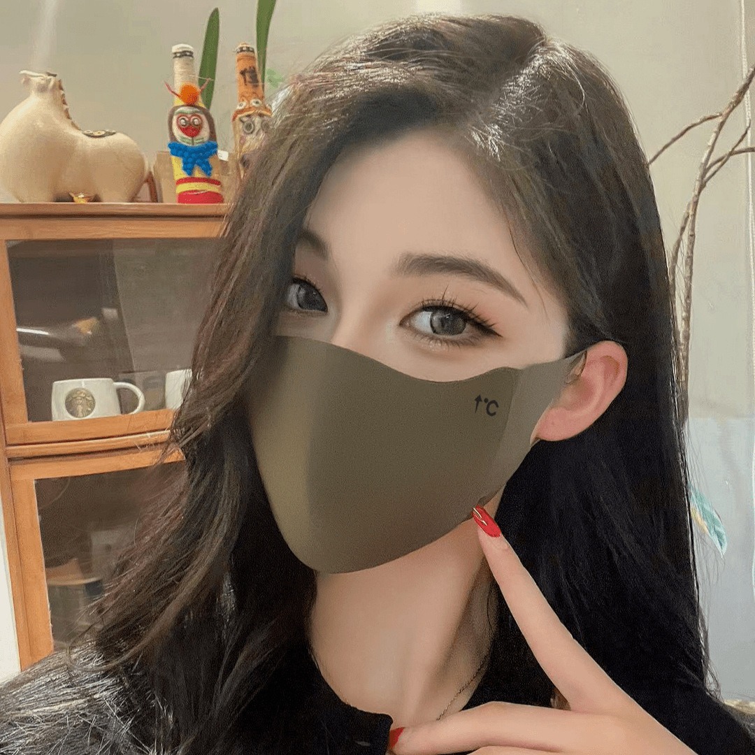 Winter Thickened Maillard Mask Warm Windproof Cold-proof No Traceless Face Small All-match Washable Eye Angle Mask