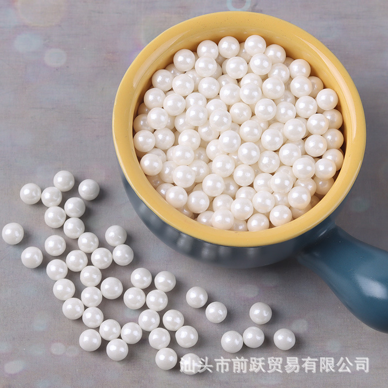 White sugar beads cake decoration pearl sugar ice cream baking decoration candy size mixed edible bottled commercial