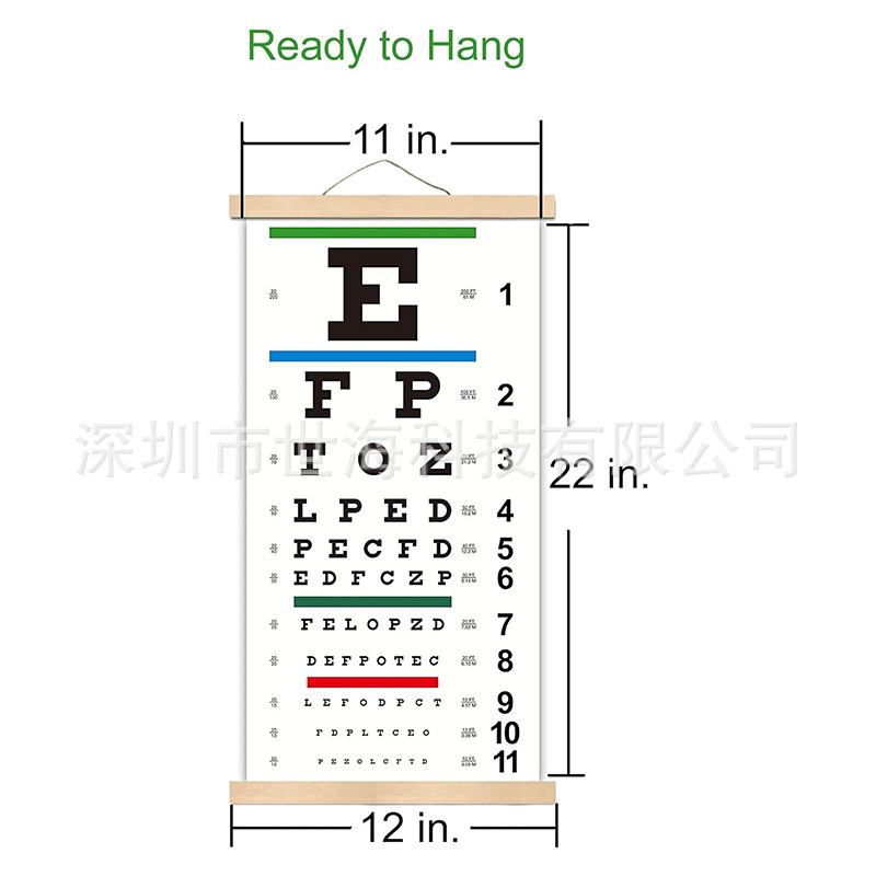 Visual chart wall chart standard household logarithmic international universal visual chart thickened children's ophthalmology publicity