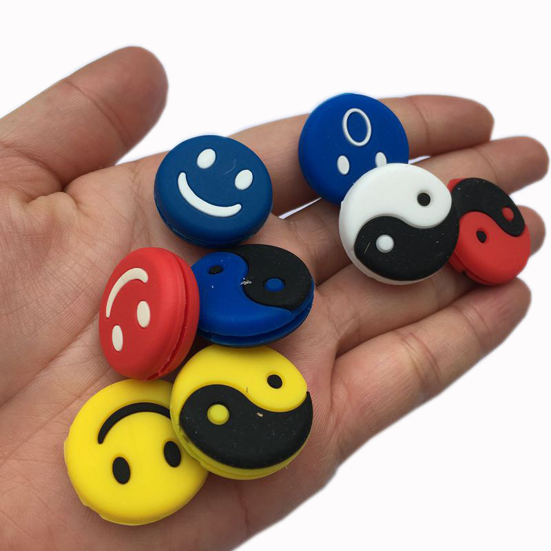 Cross-Border Silicone Funny Tennis Racket Shock Absorber Surprised Expressions Tai Chi Tennis Racket Shock Absorber Shockproof