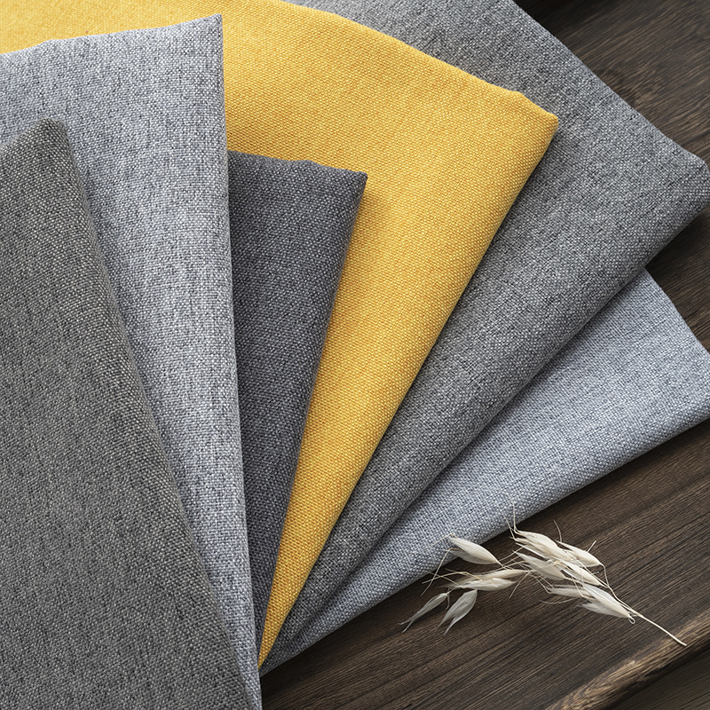 Bay window mat car cover sofa fabric solid color grinding plush linen fabric soft bag storage bag luggage pillow wholesale cloth