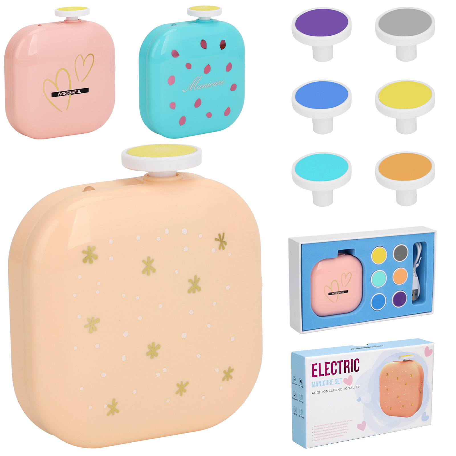 Cross-Border Fully Automatic Electric Dinosaur Nail Polisher Baby Nail Clipper Anti-Splash Electric Manicure Tool Ready in Stock