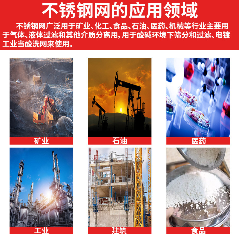 304 Stainless Steel Screen 201 Metal Wire Mesh Steel Wire Mesh Particle Filter Mesh Filter Screening Stainless Steel Wire Mesh