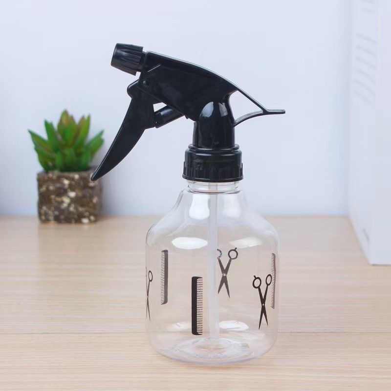 Hair Spray Scissors Plastic Transparent Spray Kettle 250ml Small Spray Bottle Hair Salon Hair Spray Bottle Fine Sprayer Batch