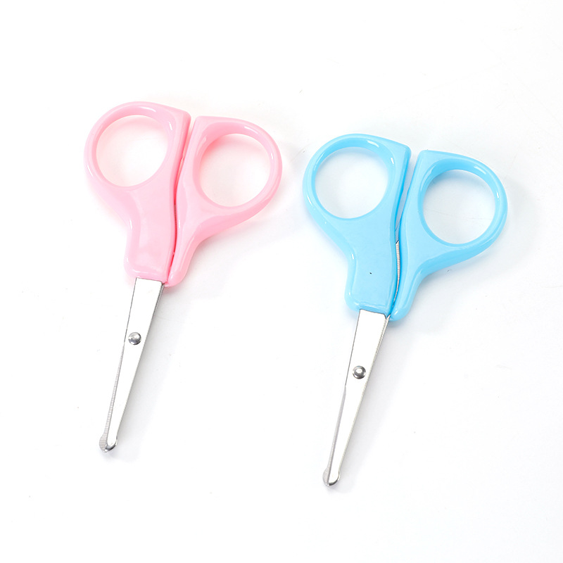 Manufacturer's Ready-Made Stainless Steel Round-Head Scissors for Men, Nose Hair Scissors, Women's Eyebrow Trimming Scissors, Household Multi-Functional Scissors Wholesale