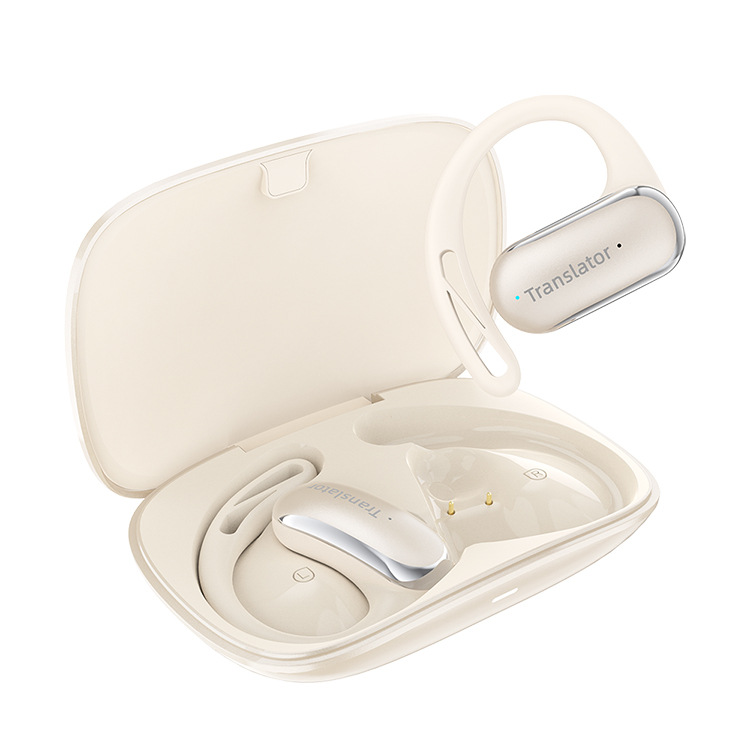 F56 New Offline Ear-hanging Translation Headset Open Bluetooth Translation Headset Social Travel Translation Cross-border