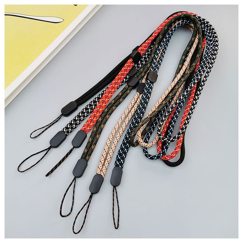 Suitable for small camera MM5 flashlight woven strap halter plus adjustable real key lengthened neck strap mobile phone rope