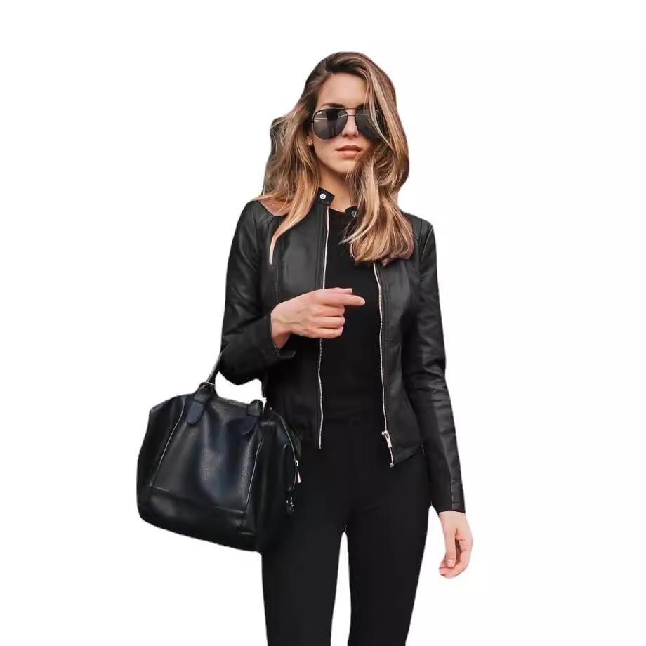 2024Ebay Amazon Hot-Selling Wish European and American New Products Hot-Selling Autumn and Winter Fashion Leather Suits Small Jackets Women's Clothing