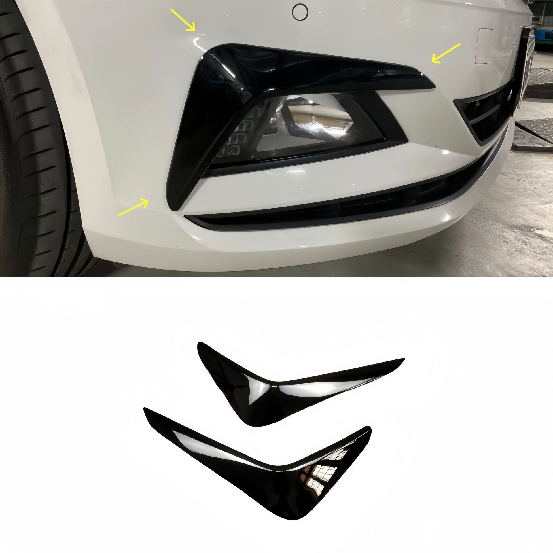 Накладка на передний бампер нового Polo Plus, декоративная рамка для противотуманных фар