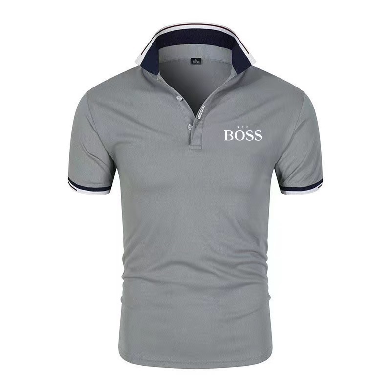 Летняя рубашка поло для мужчин с коротким рукавом, модная, с принтом