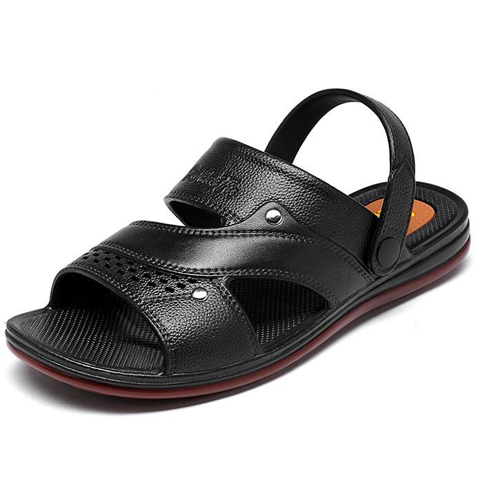 Men's sandals with tendon sole summer new comfortable waterproof beach shoes non-slip thick bottom wear-resistant dual-use sandals for men