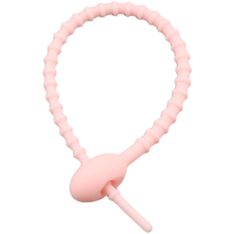 Large 215mm Silicone Cable Tie Stretchable Cartoon Key Ring Cord Color DIY Doll Pendant Jewelry Accessories