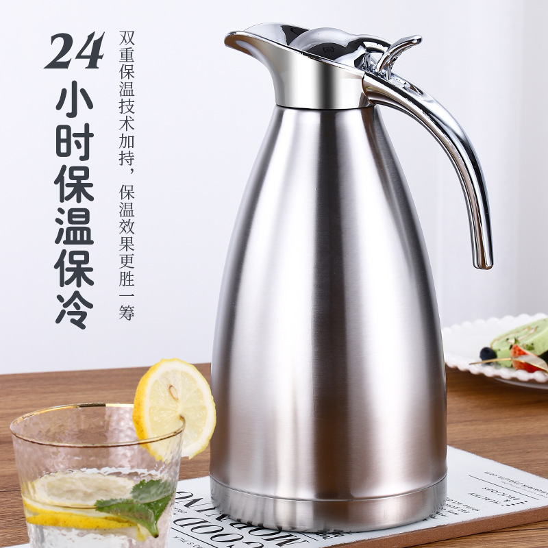 304 stainless steel thermos vacuum kettle double European coffee kettle household cold kettle 2L gift wholesale